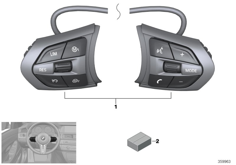 SWITCH,ST. WHEEL, MULTIFUNCTION M-SPORT