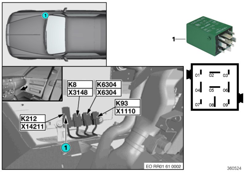 RELAY FOR PARKING BRAKE K212