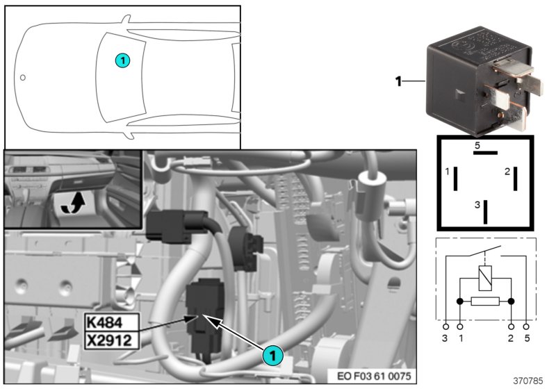 RELAY FOR ELECTRIC FAN 2 K484