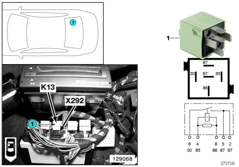 RELAY FOR HEATED REAR WINDOW K13