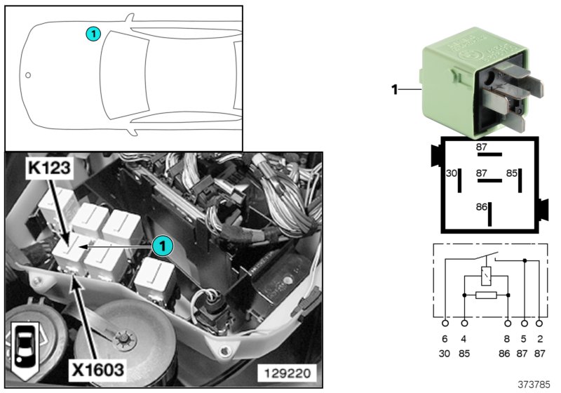 RELAY FOR SOLENOID CLUTCH K123