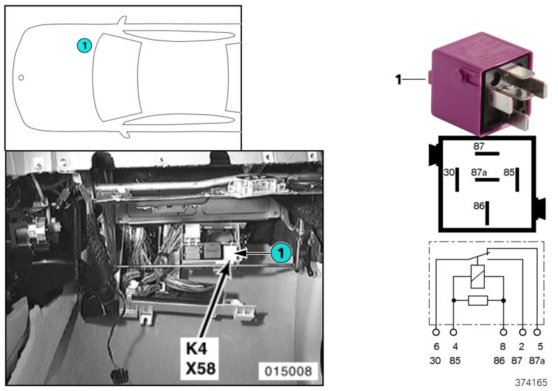 RELAY FOR HEATER BLOWER K4