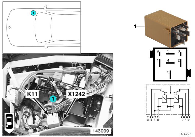 RELAY FOR WINDSHIELD WIPER K11