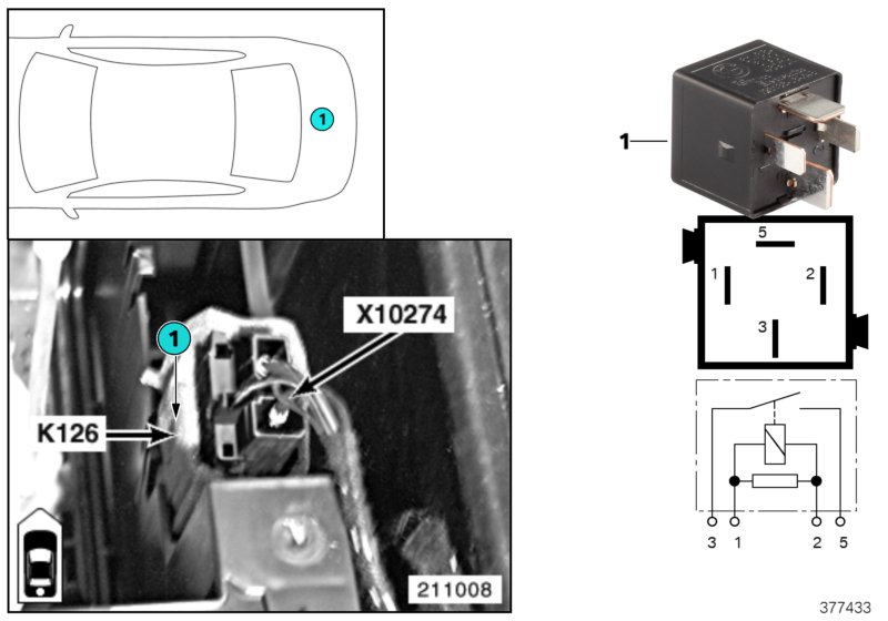 RELAY, COMPRESSOR, AIR SUSPENSION K126