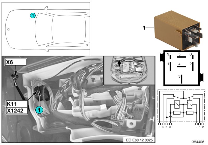 RELAY FOR WINDSHIELD WIPER K11