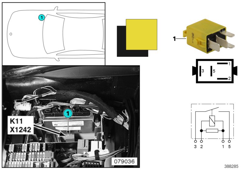 RELAY FOR WINDSHIELD WIPER K11