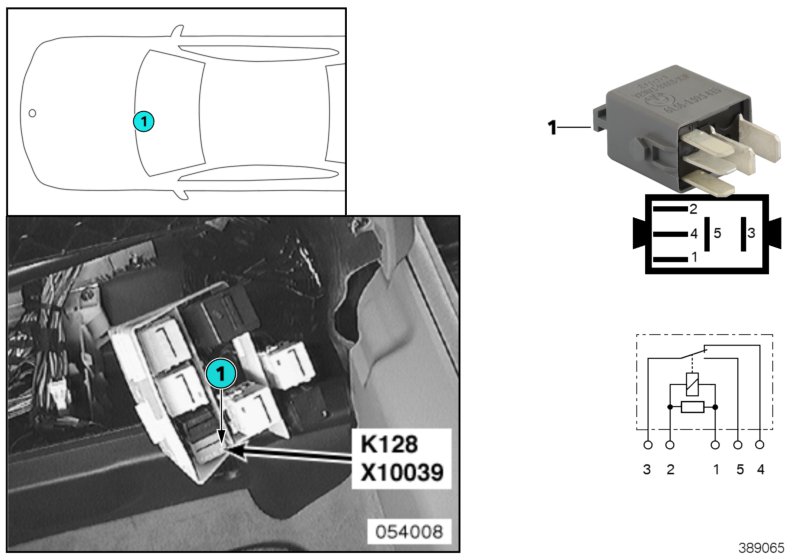 RELAY FOR TRUNK LID K128