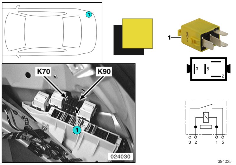 RELAY, REAR WINDOW POWER, K90