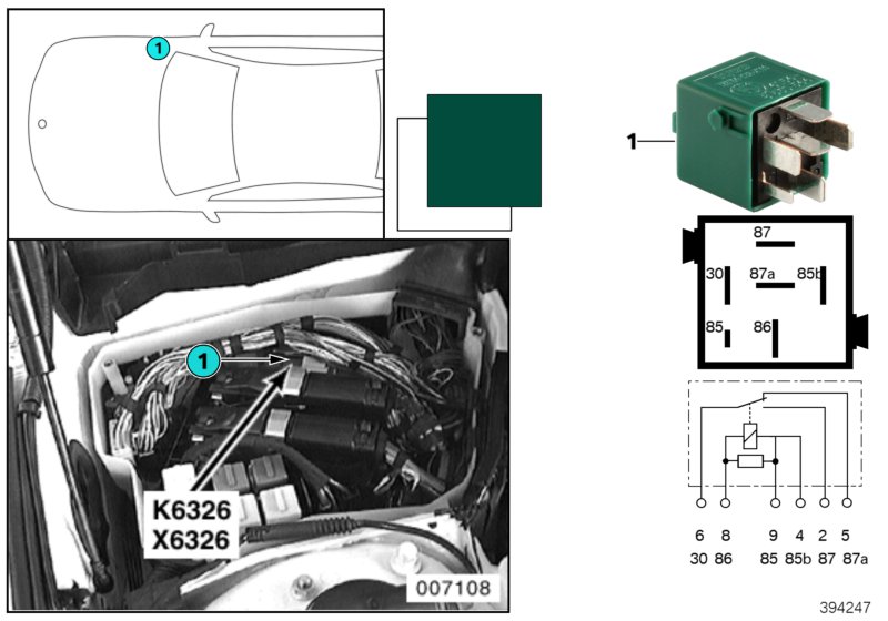 RELAY, RELIEF, TERMINAL 15 K6326