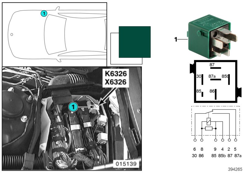 RELAY, RELIEF, TERMINAL 15 K6326