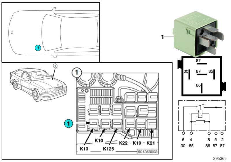 RELAY FOR HEATED REAR WINDOW K13