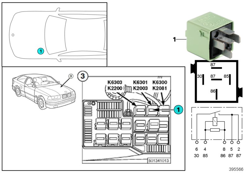 RELAY FOR FUEL PUMP K6301