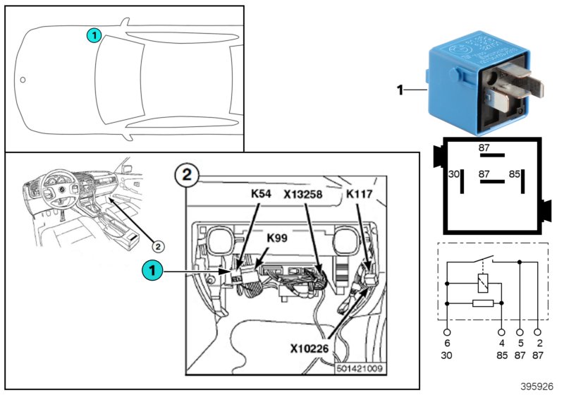 RELAY FOR DOOR LOCK HEATER K54