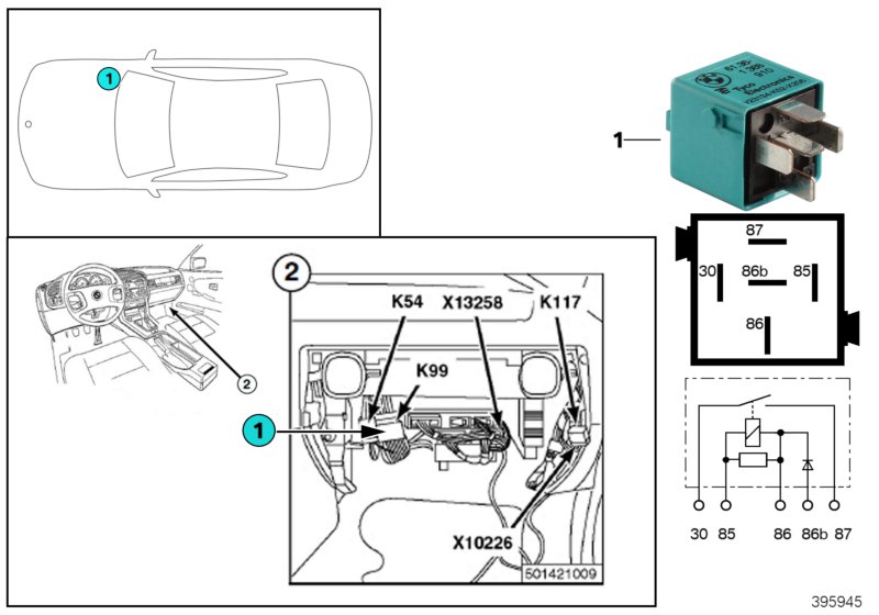 RELAY FOR REAR WINDOW BLOWER K99