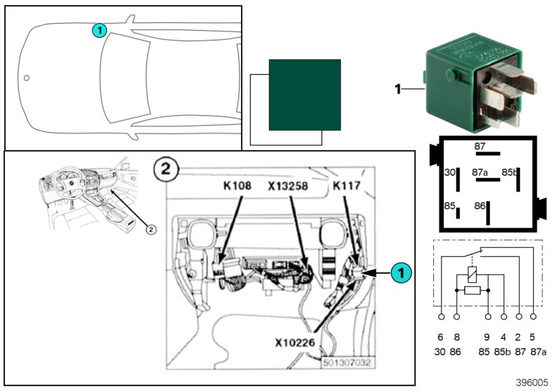 RELAY FOR TRUNK LOCK K117