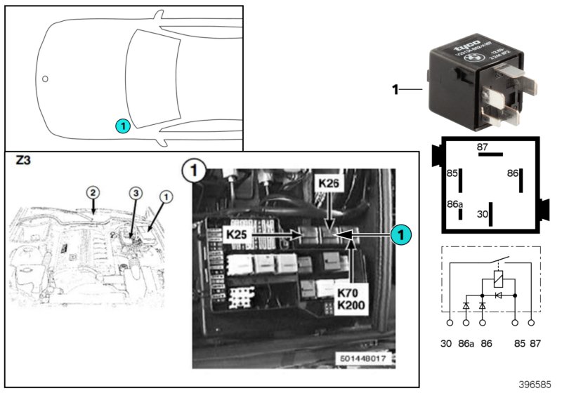 RELAY FOR DAYTIME DRIVING LIGHTS K26