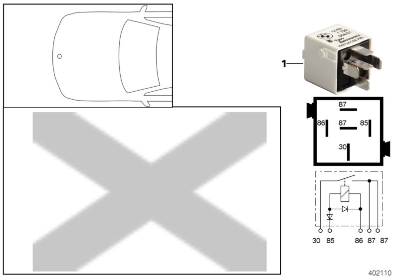 RELAY FOR NO CONTACT, WHITE