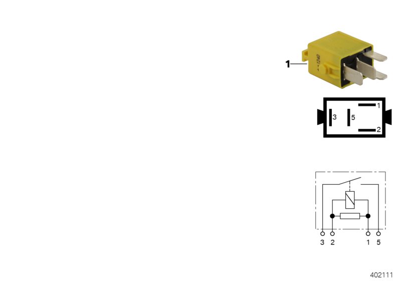 RELAY, MINI-RELAY, NO CONTACT, YELLOW