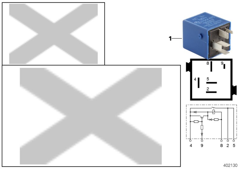 RELAY FOR N/O CONTACT VIOLETTBLAU