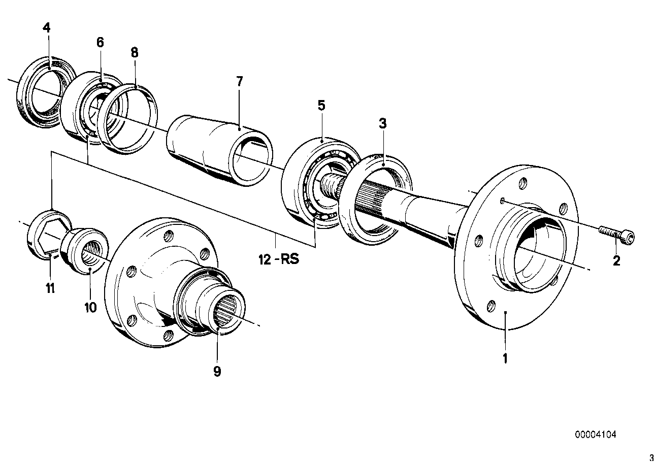 SIDE SHAFT/WHEEL BEARINGS