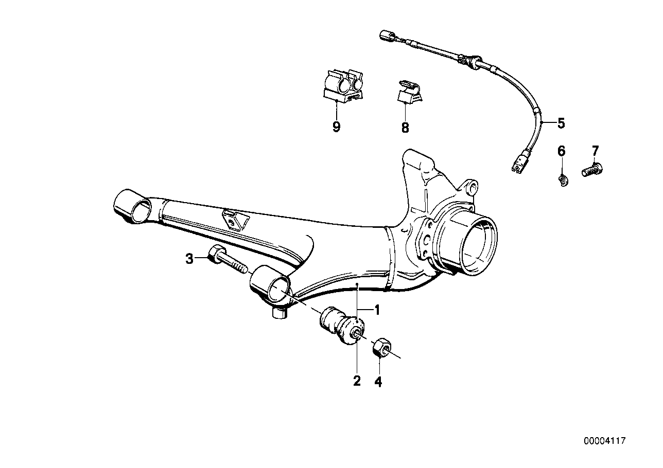 REAR AXLE SUPPORT/WHEEL SUSPENSION