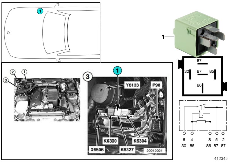 RELAY FOR INJECTORS K6327