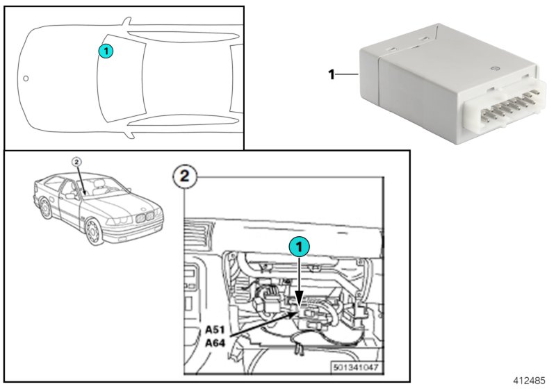 RELAY, WIPE-WASH MODULE A64