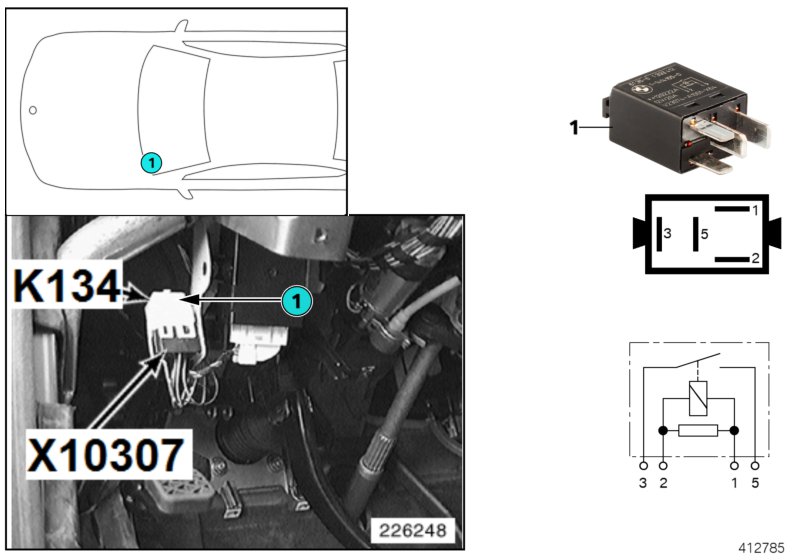 RELAY FOR B-PILLAR LAMPS K134