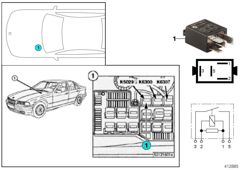 RELAY FOR AIR PUMP K5029