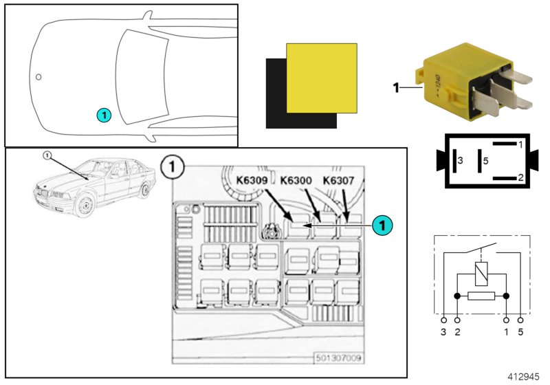 RELAY FOR AIR PUMP K6309