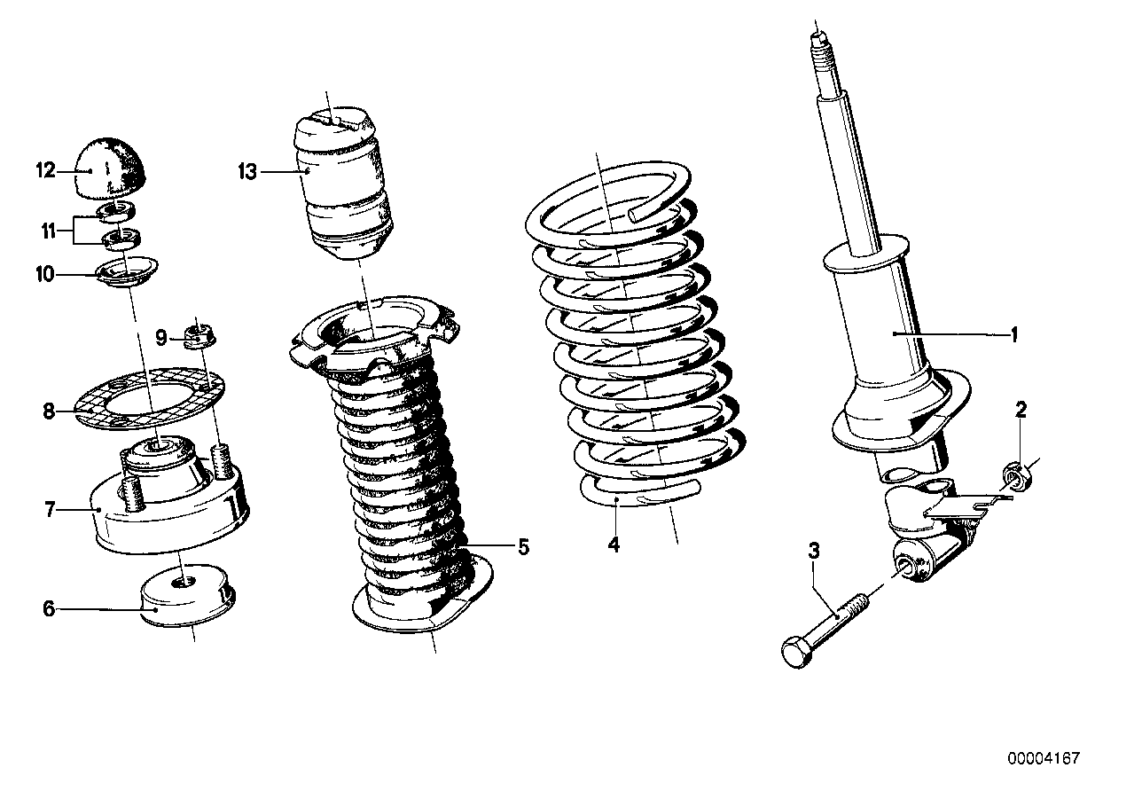 REAR SPRING STRUT, LEVELLING DEVICE