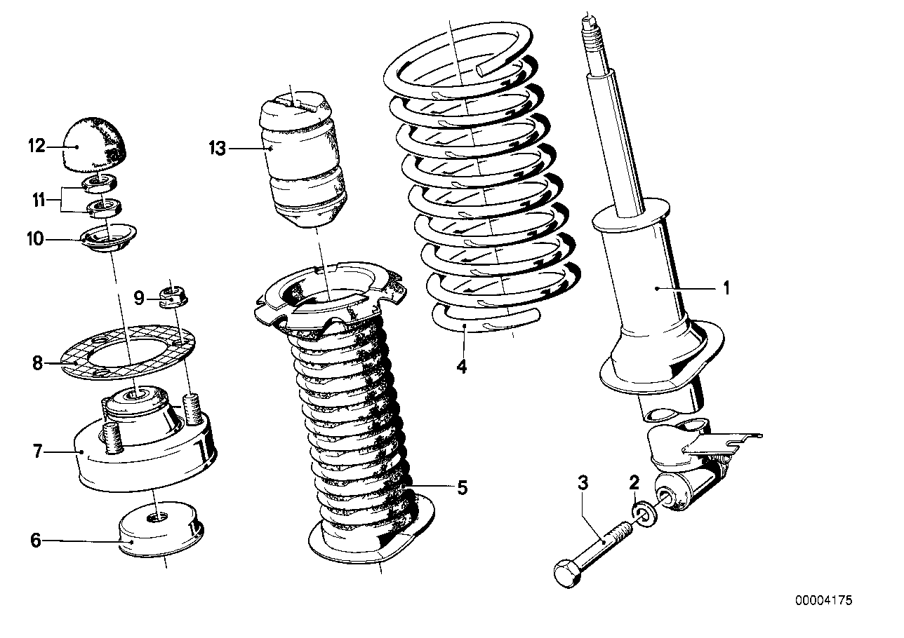 REAR SPRING STRUT, LEVELLING DEVICE