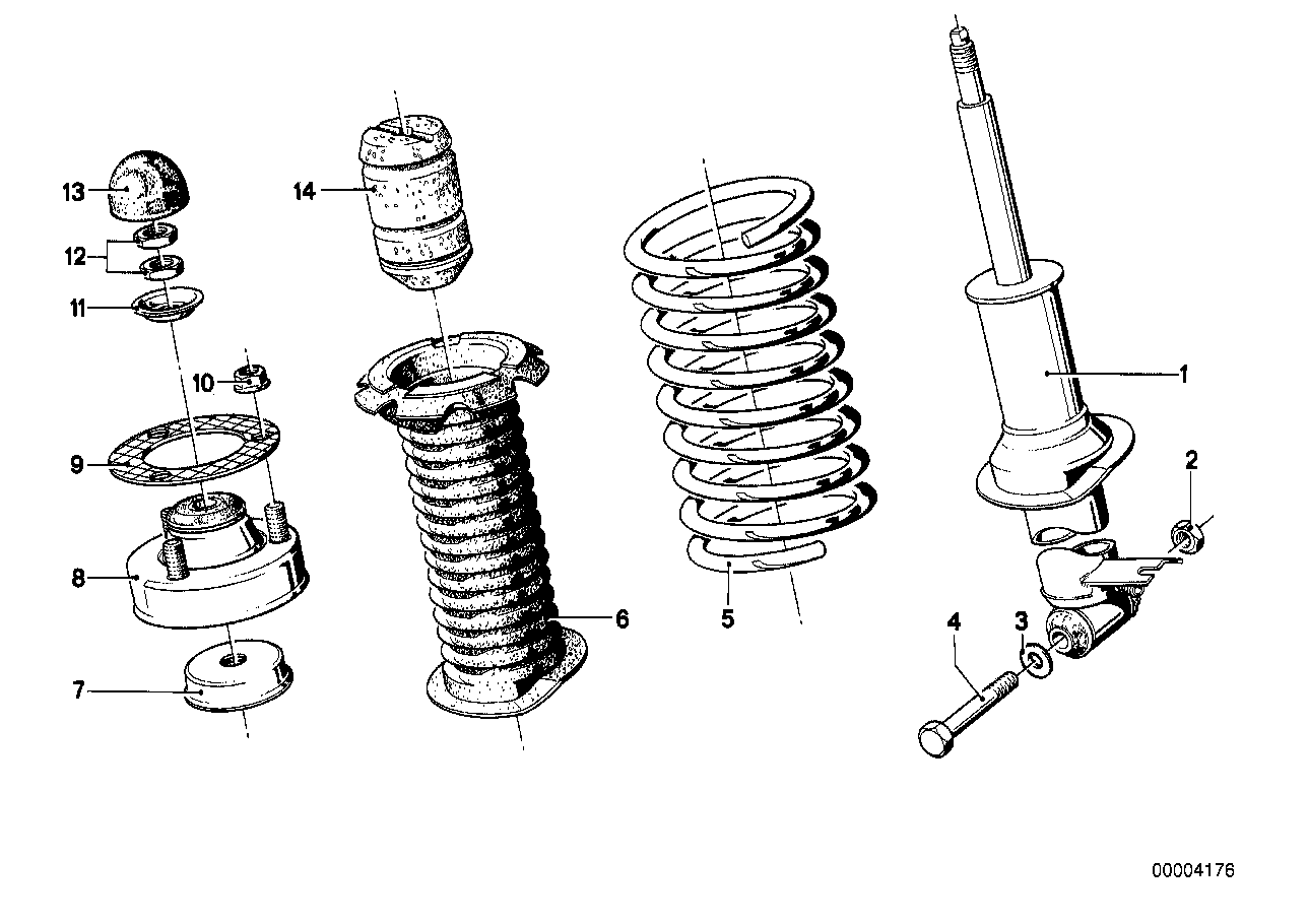 REAR SPRING STRUT, LEVELLING DEVICE