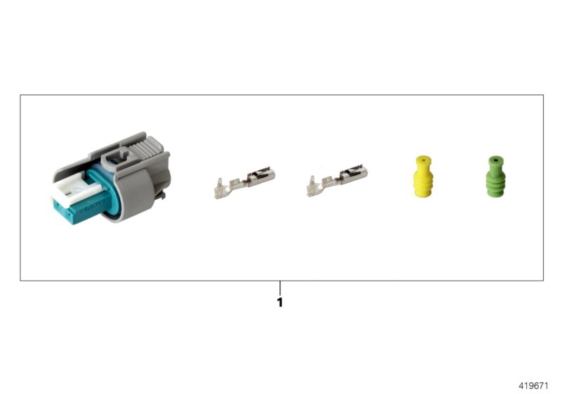 REPAIR KIT FOR SOCKET HOUSING, 2-PIN