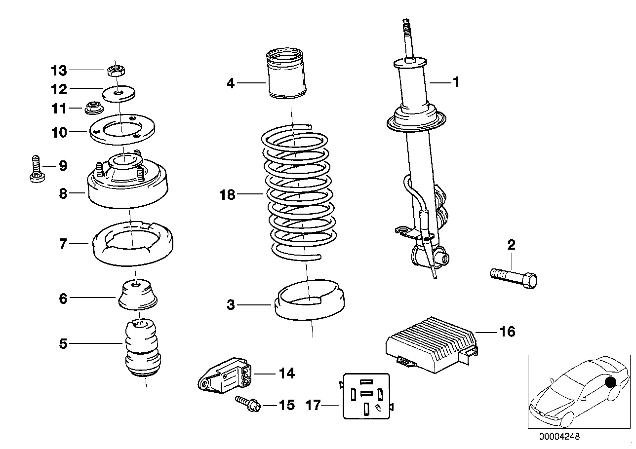 REAR SPRING STRUT EDC/CTRL UNIT/SENSOR