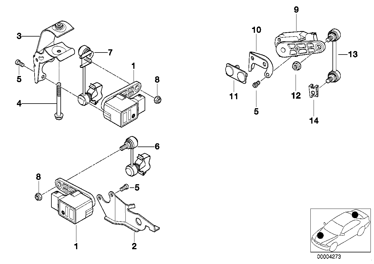 HEADLIGHT VERTICAL AIM CONTROL SENSOR