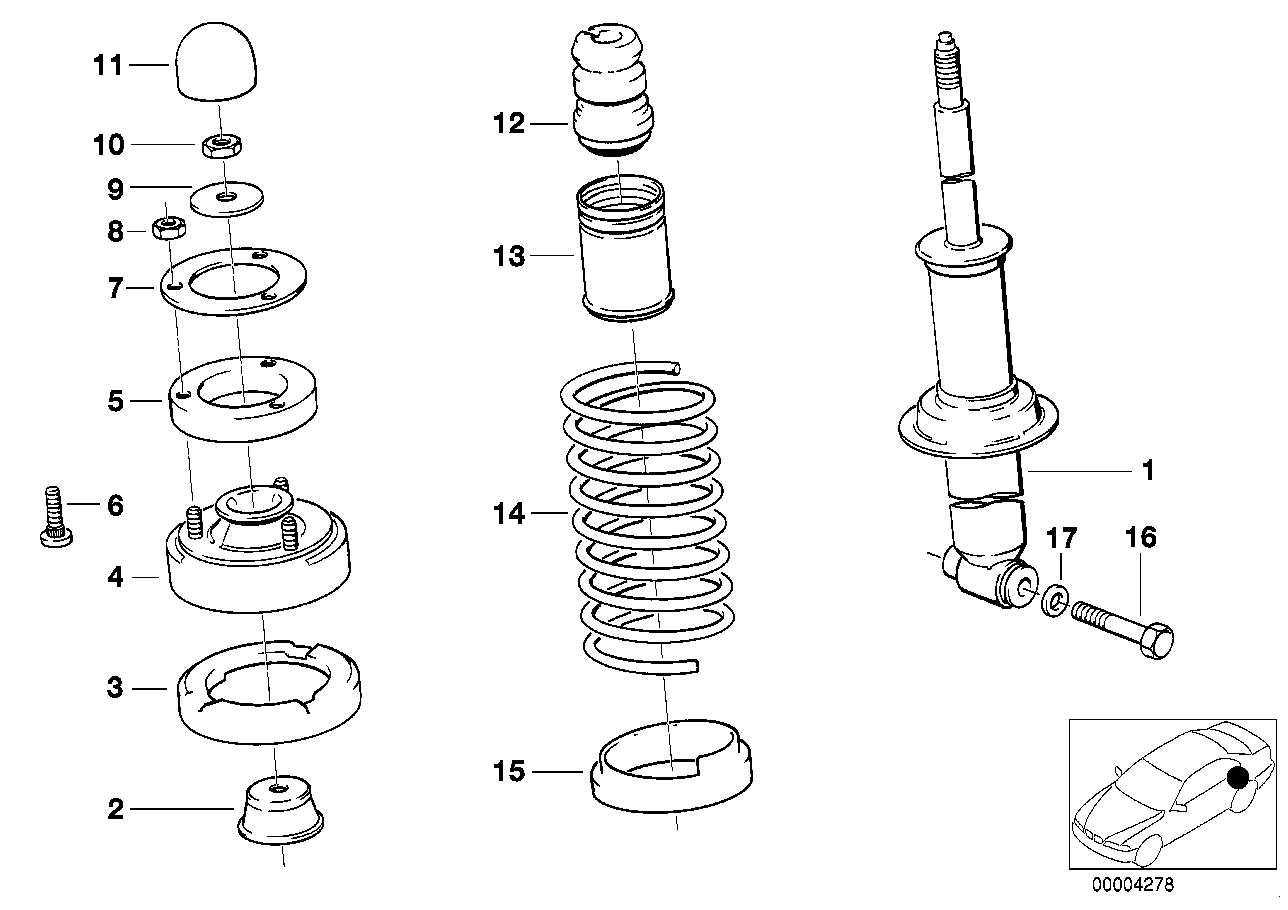 REAR SPRING STRUT