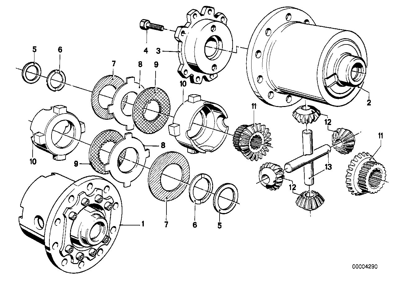 LIMITED SLIP DIFF.UNIT-SINGLE PARTS