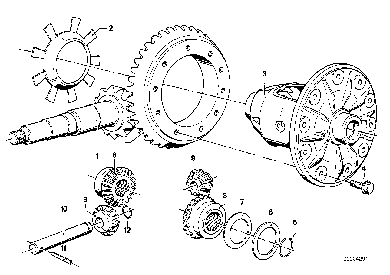 CROWNGEAR SET/DIFFERENTIAL CASE