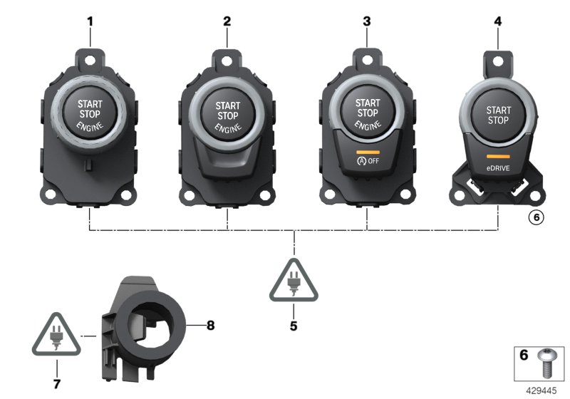 SWITCH, START/STOP, EMERGENCY START COIL