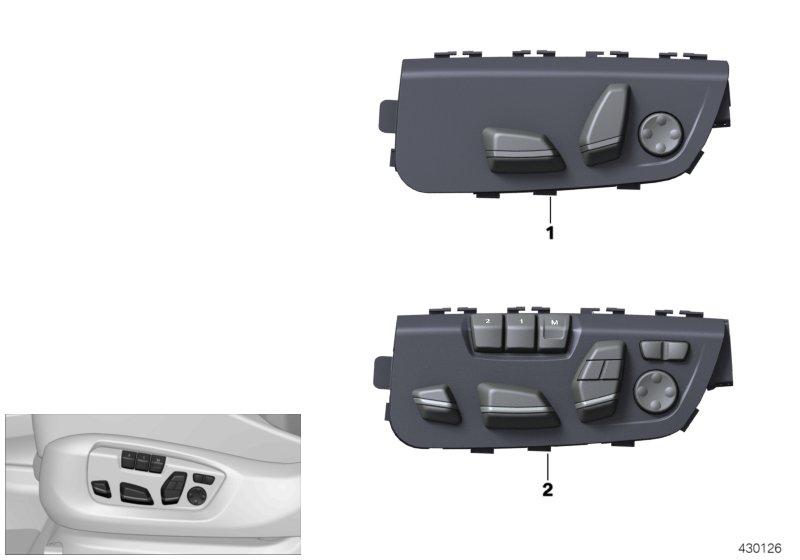 SEAT ADJUSTMENT SWITCH, FR. PASSENGER