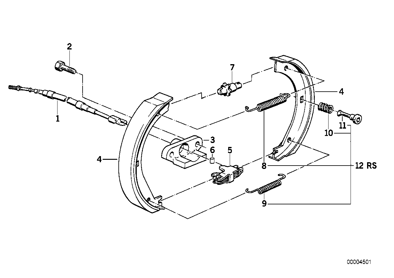 PARKING BRAKE/BRAKE SHOES