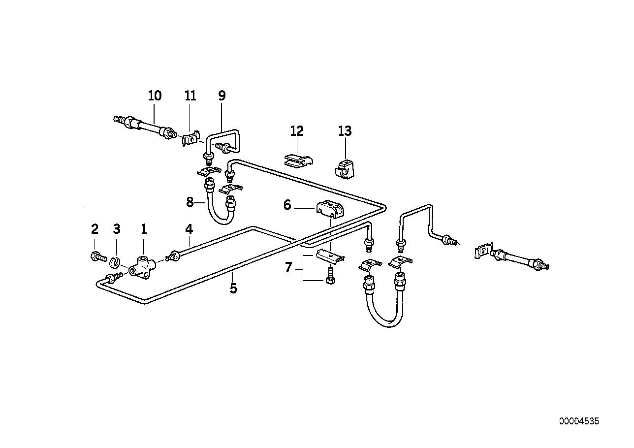 BRAKE PIPE REAR ABS