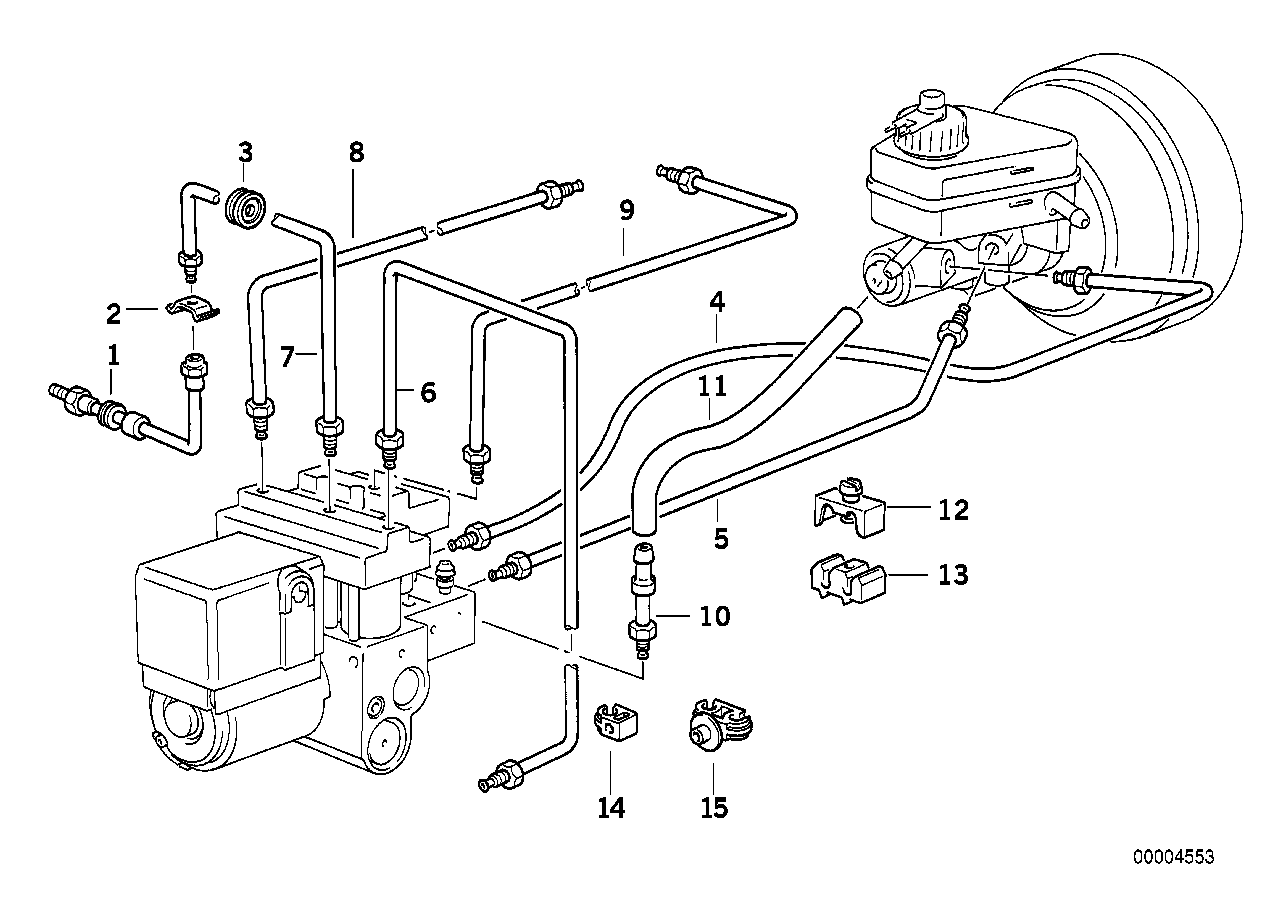 BRAKE PIPE FRONT ABS/ASC+T