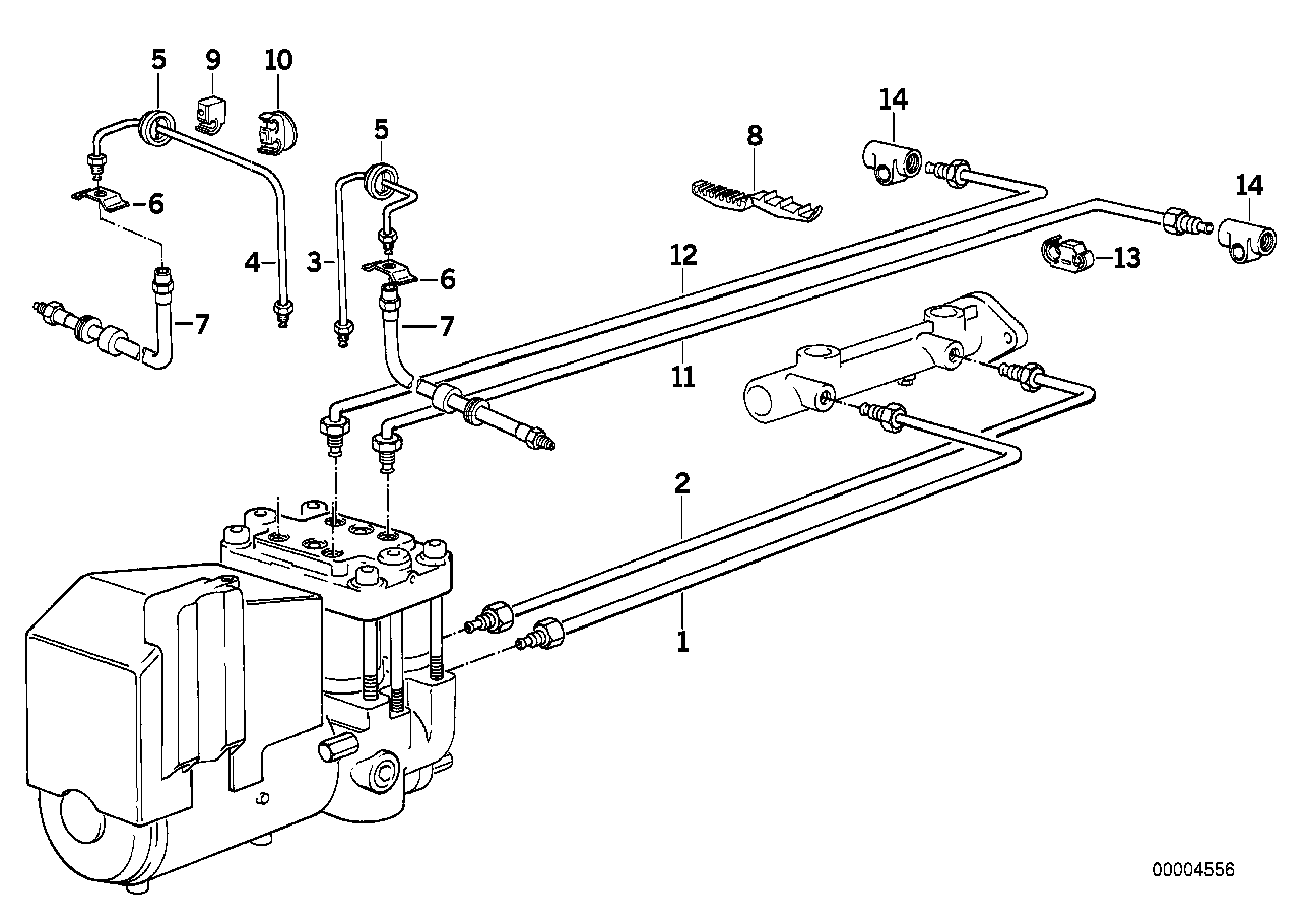 BRAKE PIPE FRONT ABS