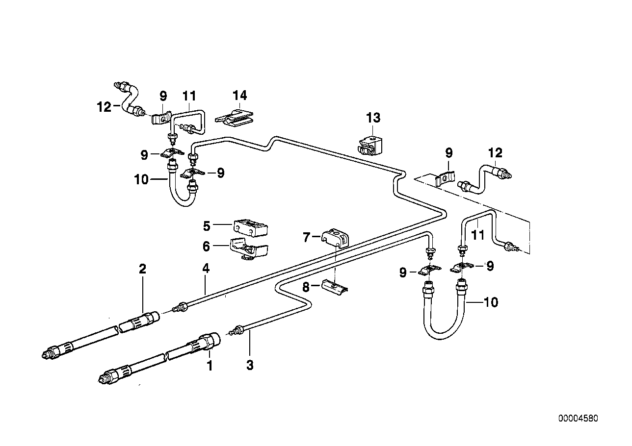 BRAKE PIPE REAR ABS/ASC+T