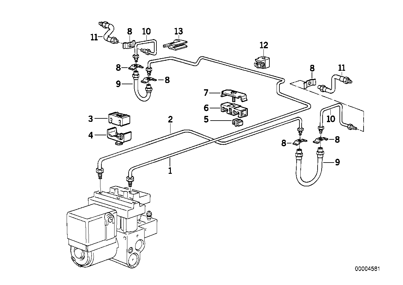 BRAKE PIPE REAR ABS/ASC+T