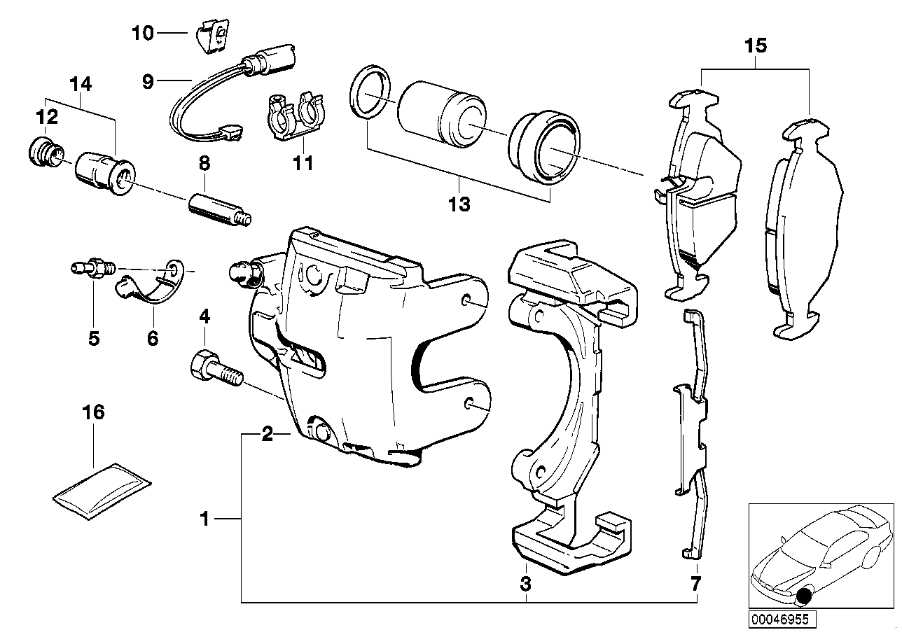 FRONT BRAKE PAD WEAR SENSOR