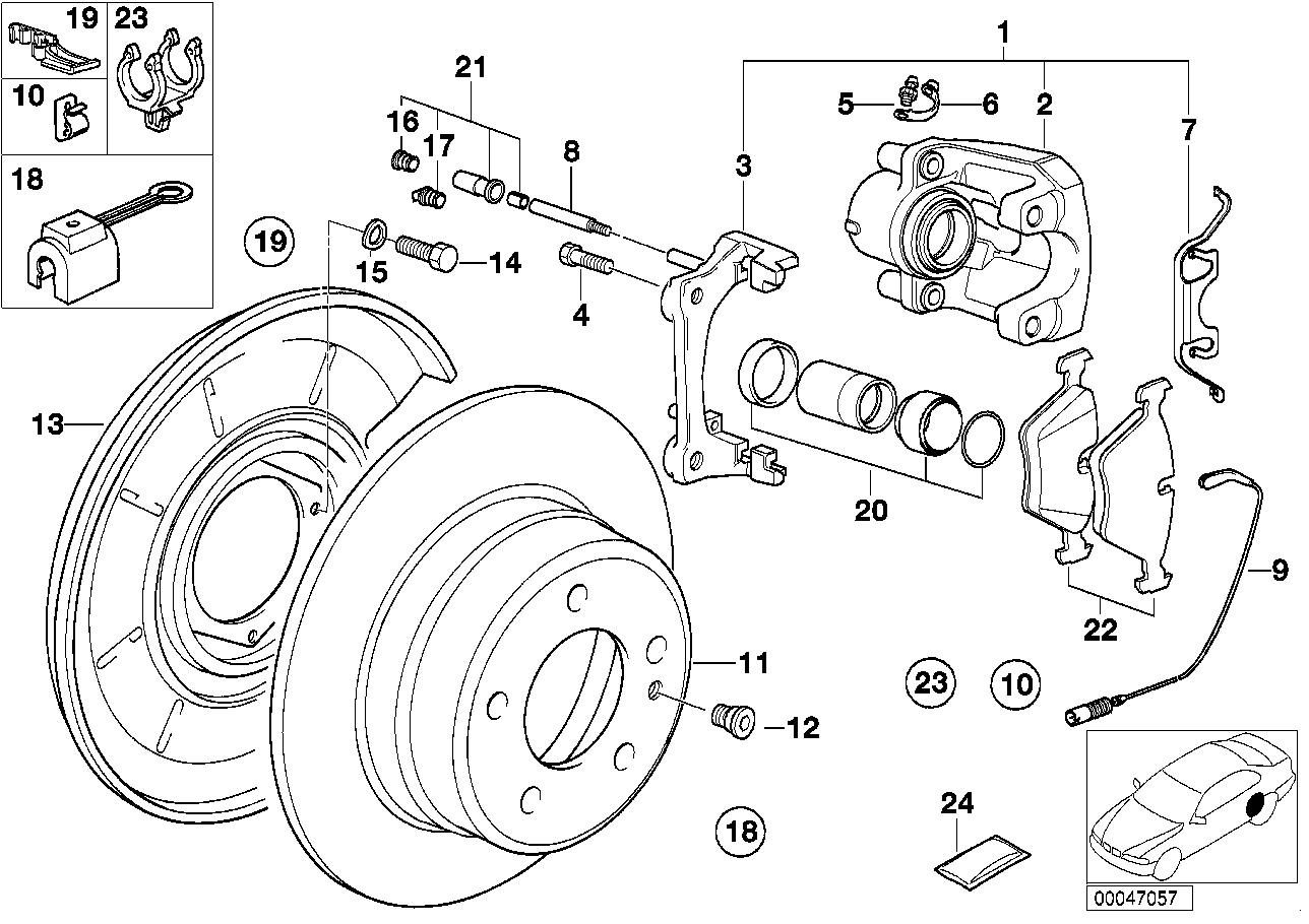 REAR BRAKE / BRAKE PAD / WEAR SENSOR