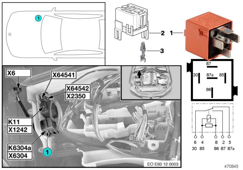 RELAY, SECONDARY AIR PUMP, K6304A